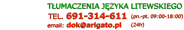 T�umacz litewski - Telefon: 691 314 611